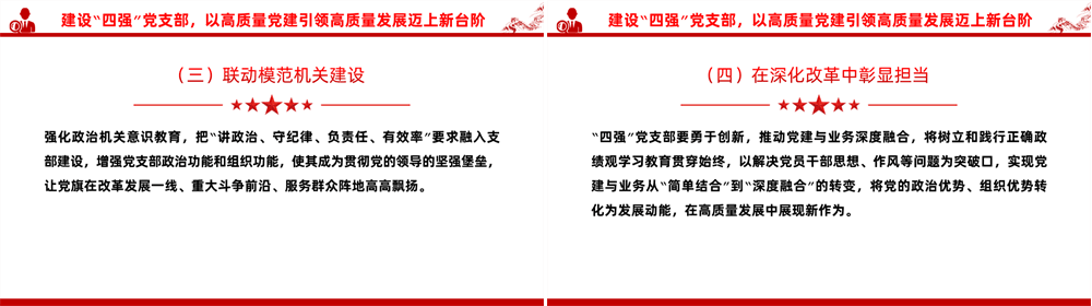 党课PPT 建设“四强”党支部，以高质量党建引领高质量发展迈上新台阶 第3张