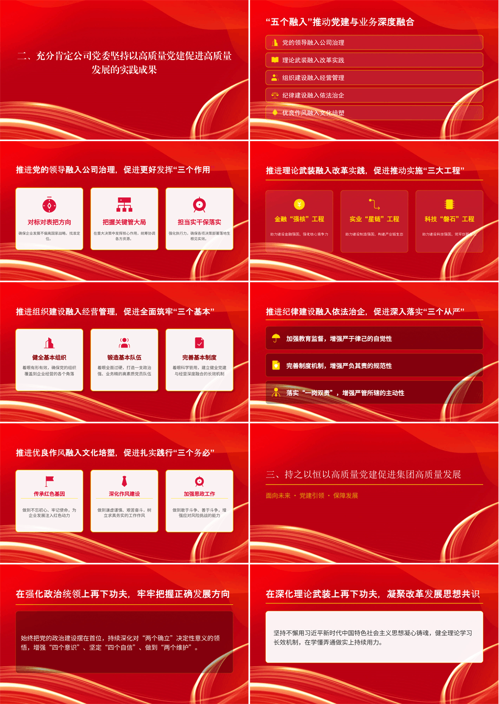 党课PPT 坚持党建领航，助推国有企业高质量发展 第2张