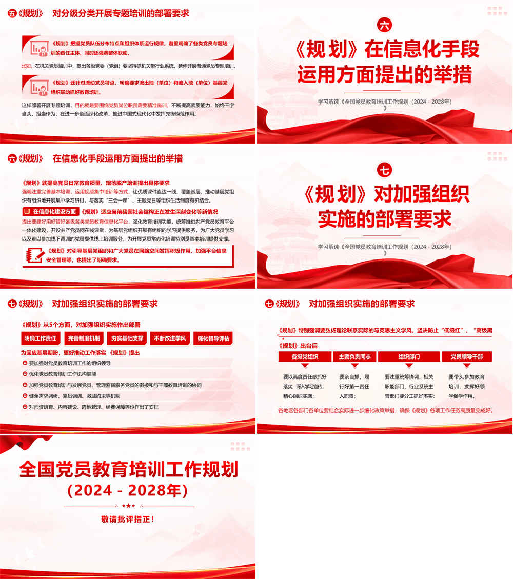 全国党员教育培训工作规划（2024 2028年）重点内容学习解读PPT 第3张