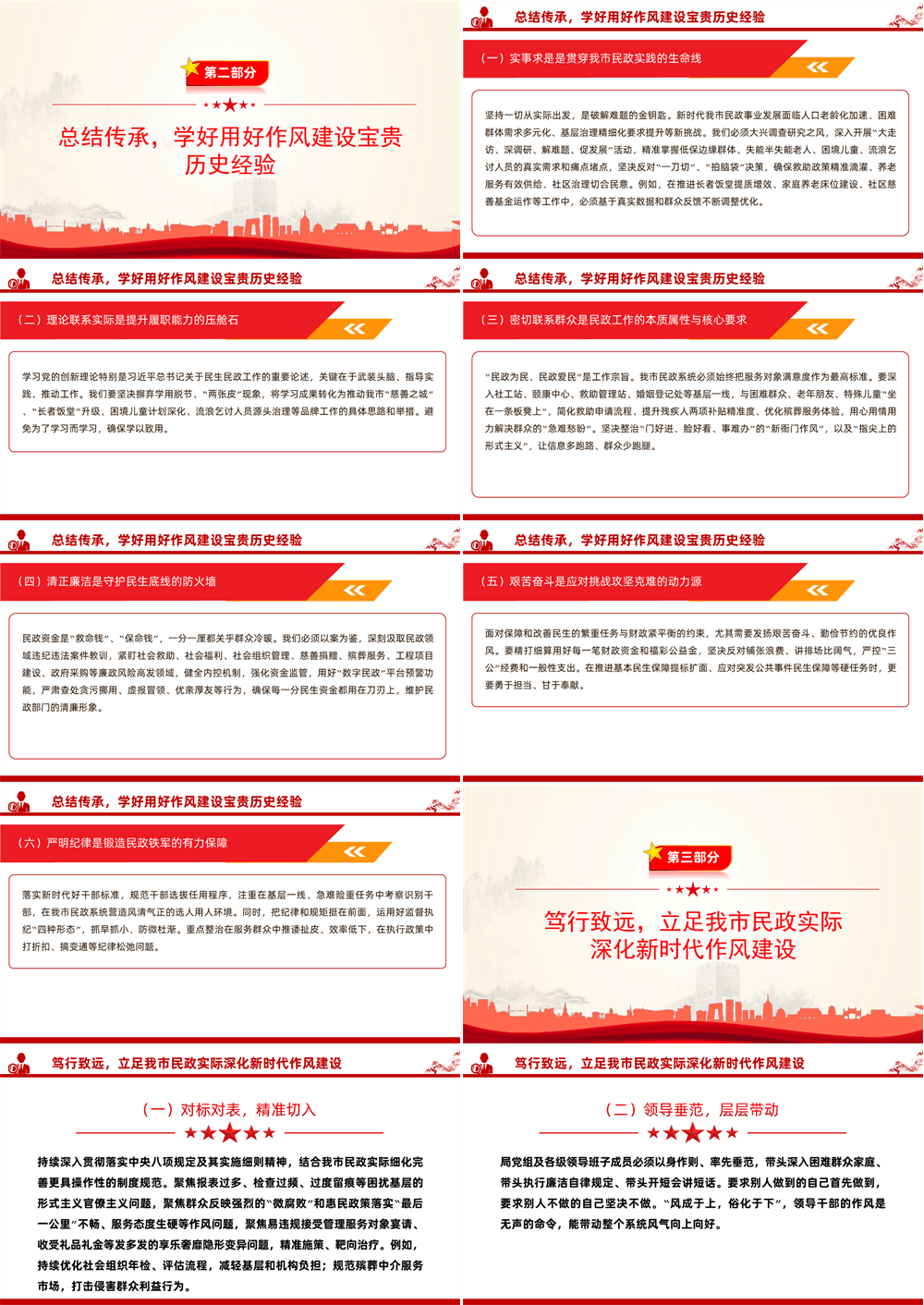 廉政党课PPT 锲而不舍加强党的作风建设，为民政事业高质量发展提供坚强的作风保障 第2张