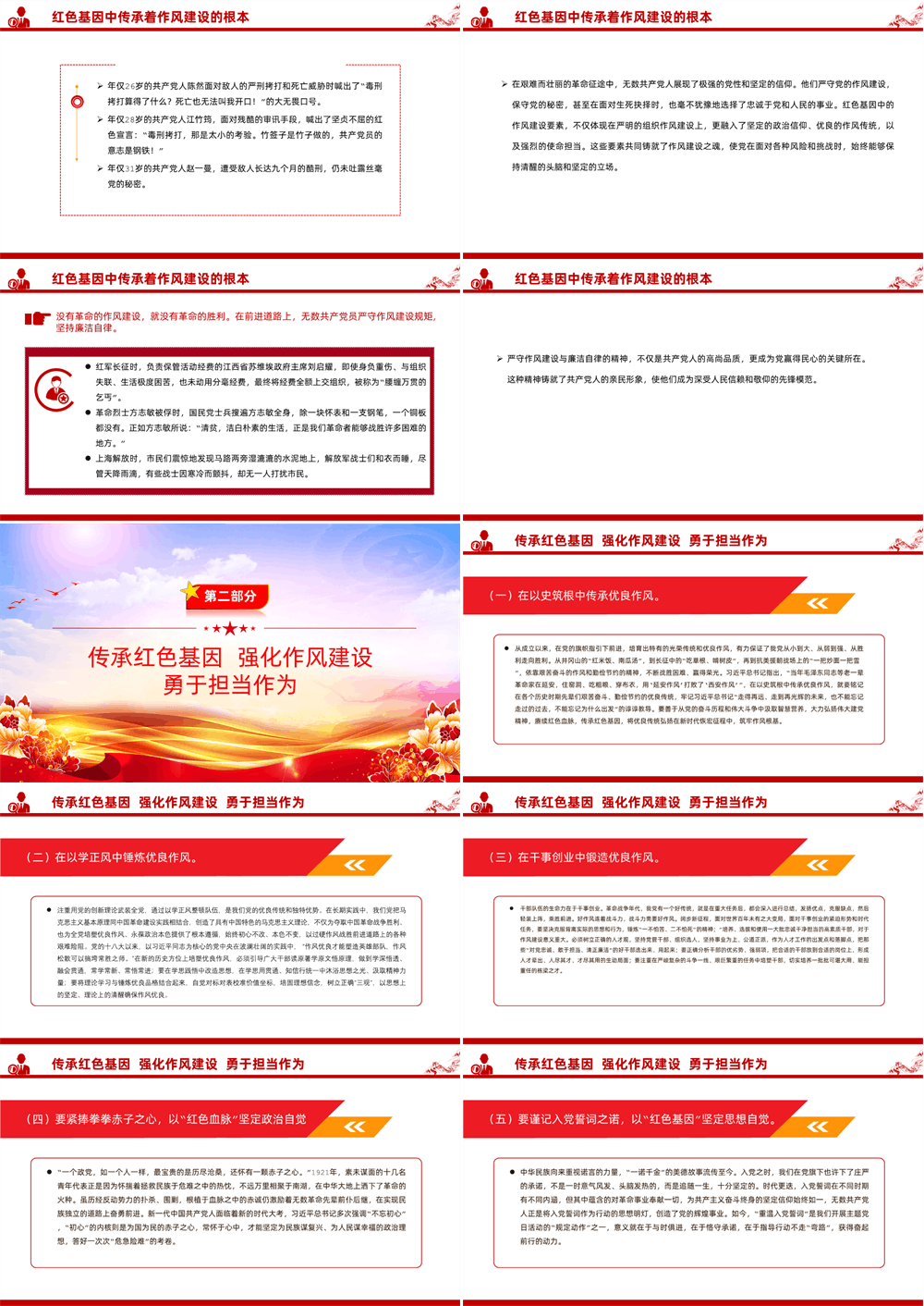“七一”党课PPT 在传承红色基因中培塑优良作风 第2张