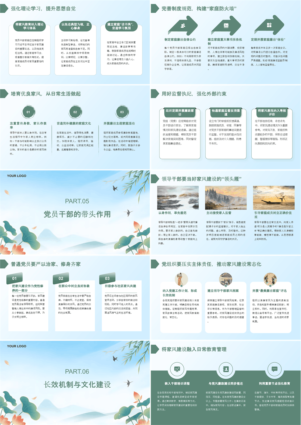 党课PPT 弘扬清廉家风+筑牢廉洁防线 第3张