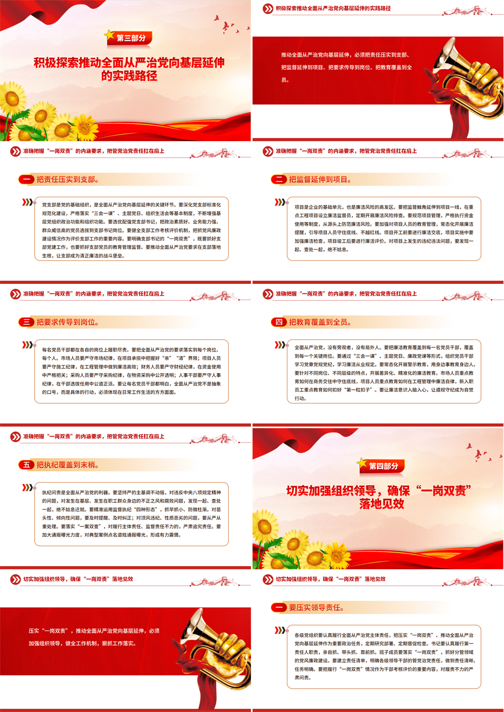 PPT党课 压实“一岗双责”推动全面从严治党向基层延伸 第3张