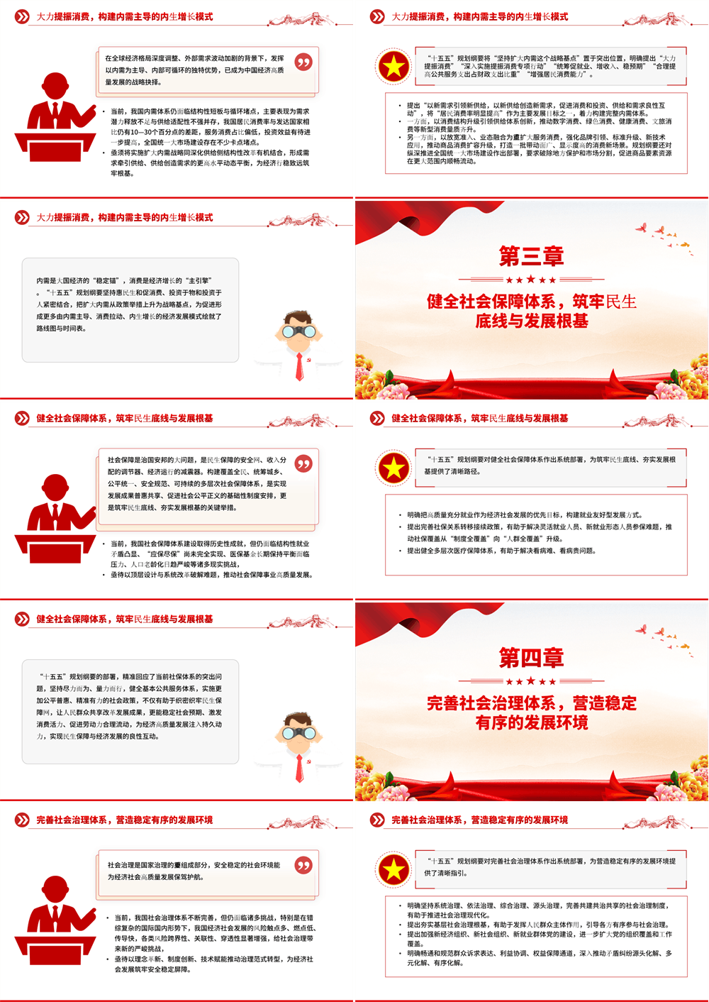 红色大气“十五五”规划如何引领中国经济高质量发展PPT课件 第2张