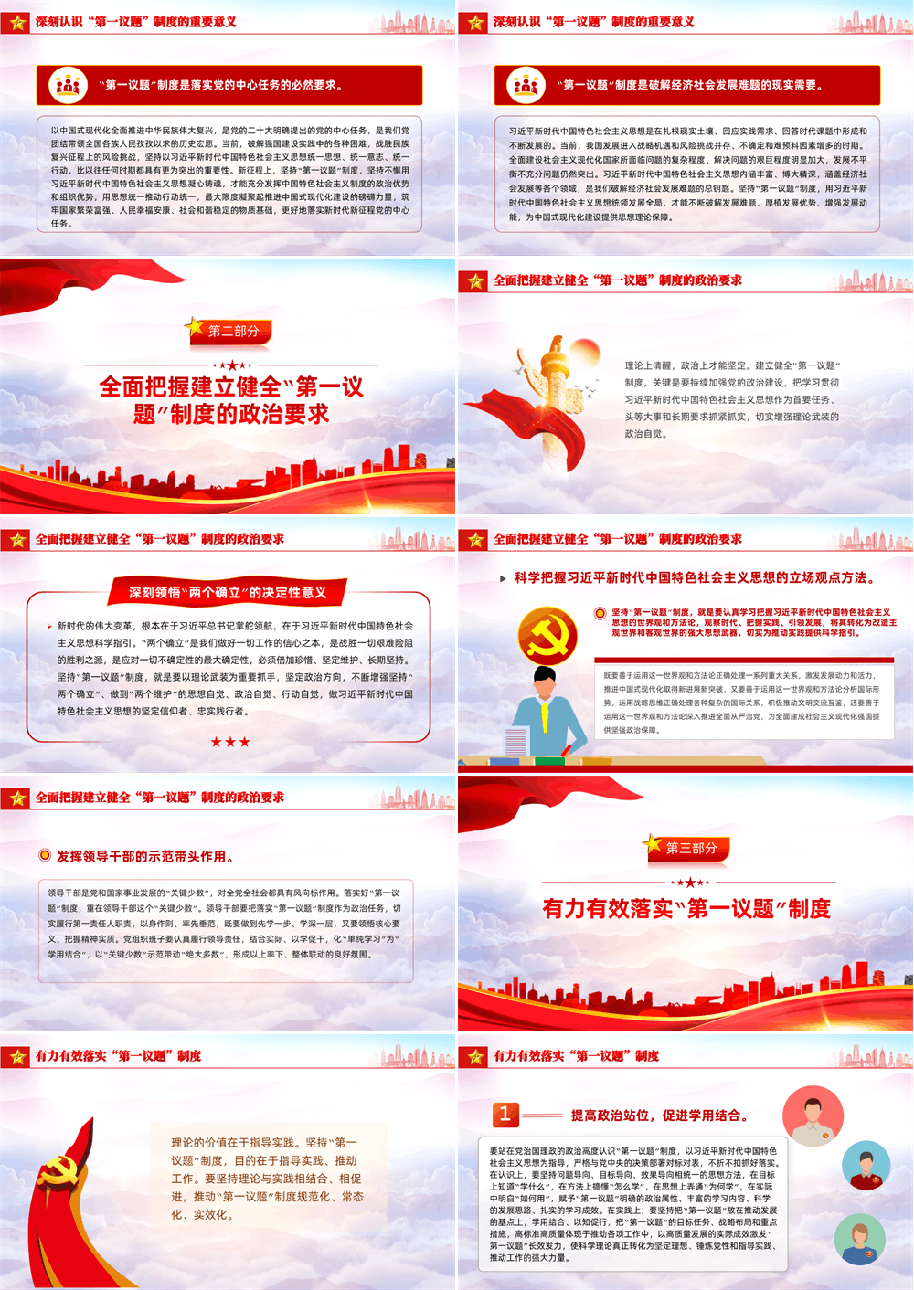 以高度政治自觉建立健全“第一议题”制度PPT党政风深刻认识“第一议题”制度的重要意义课件 第2张
