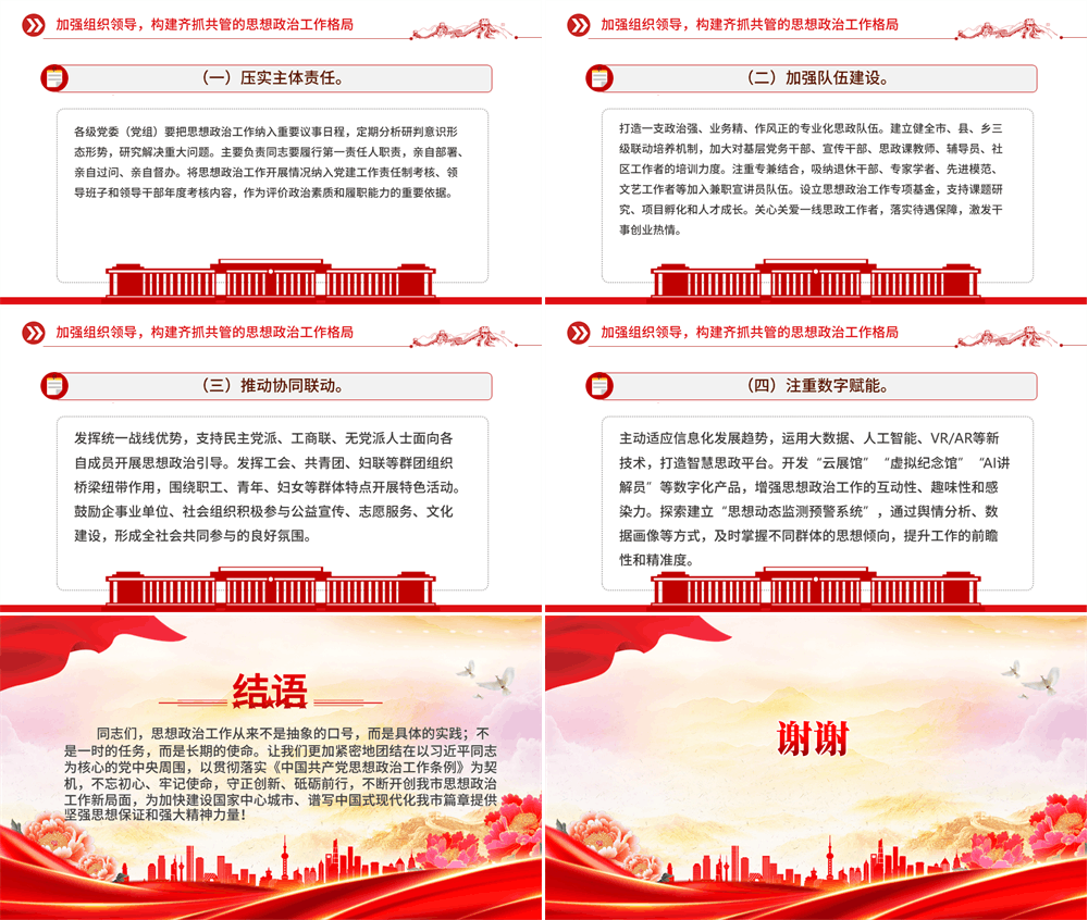 《中国共产党思想政治工作条例》党课PPT模板 第3张