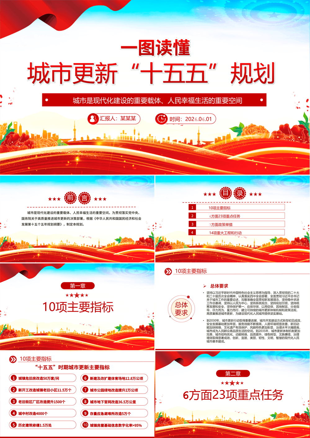 精美党政风一图读懂《城市更新“十五五”规划》PPT课件下载 第1张
