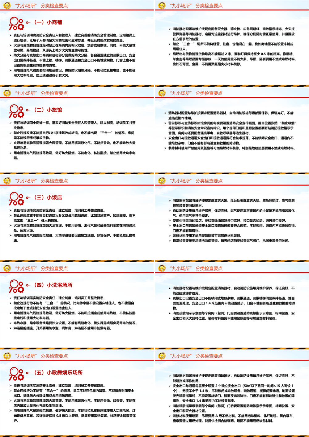 精美实用九小场所消防安全PPT全国安全生产月宣传课件下载 第2张