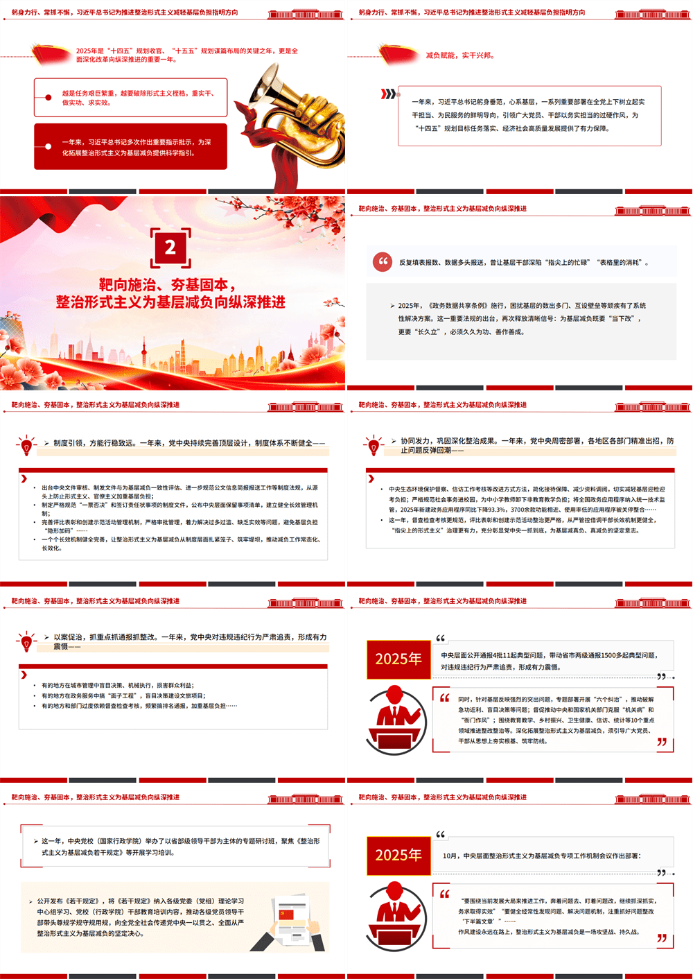 减负增效添干劲实干担当谱新篇2025整治形式主义为基层减负综述PPT课件 第2张