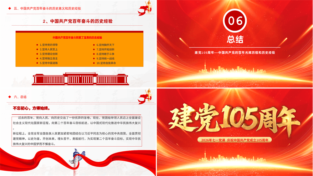 2026建党105周年中国共产党的百年光辉历程和历史经验七一课件 第4张