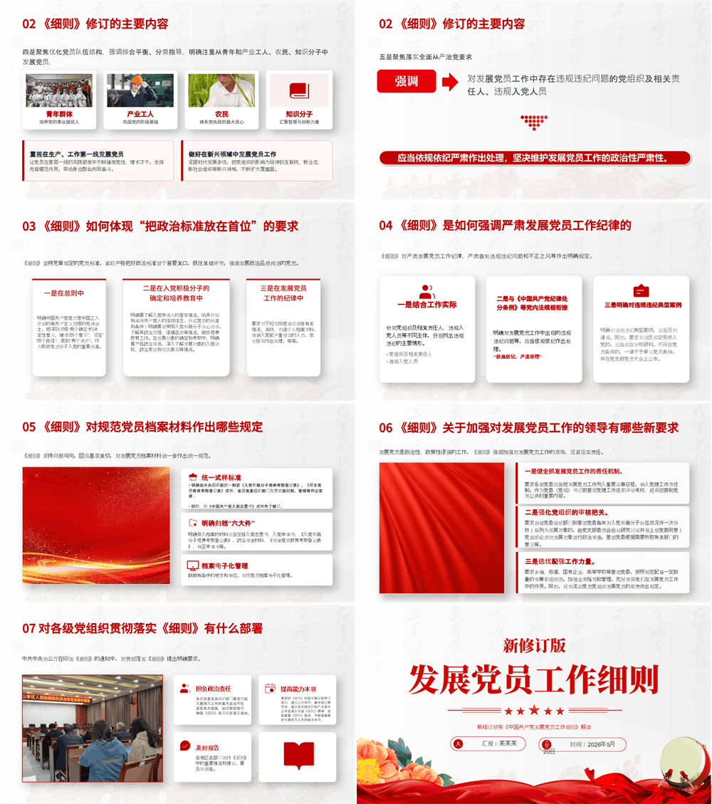 PPT课件 新修订版 中国共产党发展党员工作细则 解读 第2张