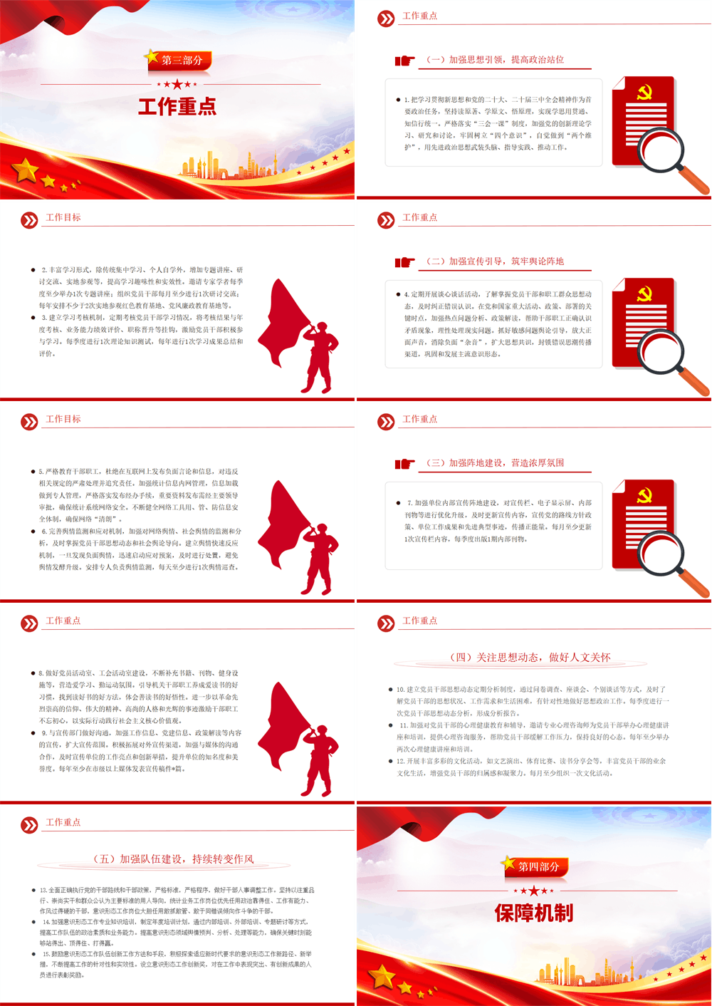 意识形态工作计划PPT党建工作总结计划模板下载 第2张