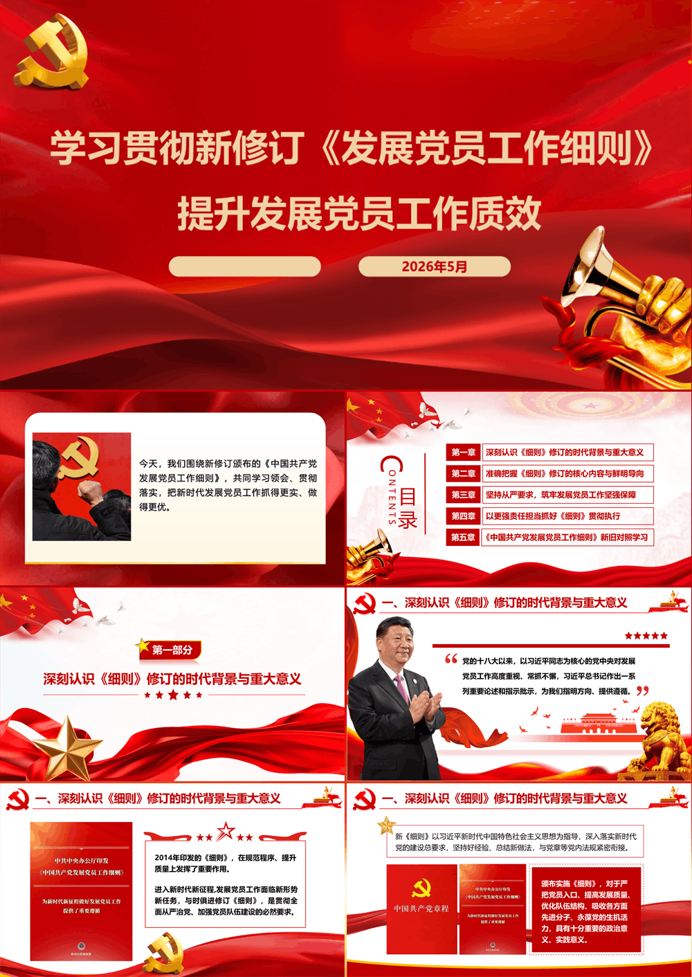 学习贯彻新修订 发展党员工作细则 提升发展党员工作质效PPT课件 第1张