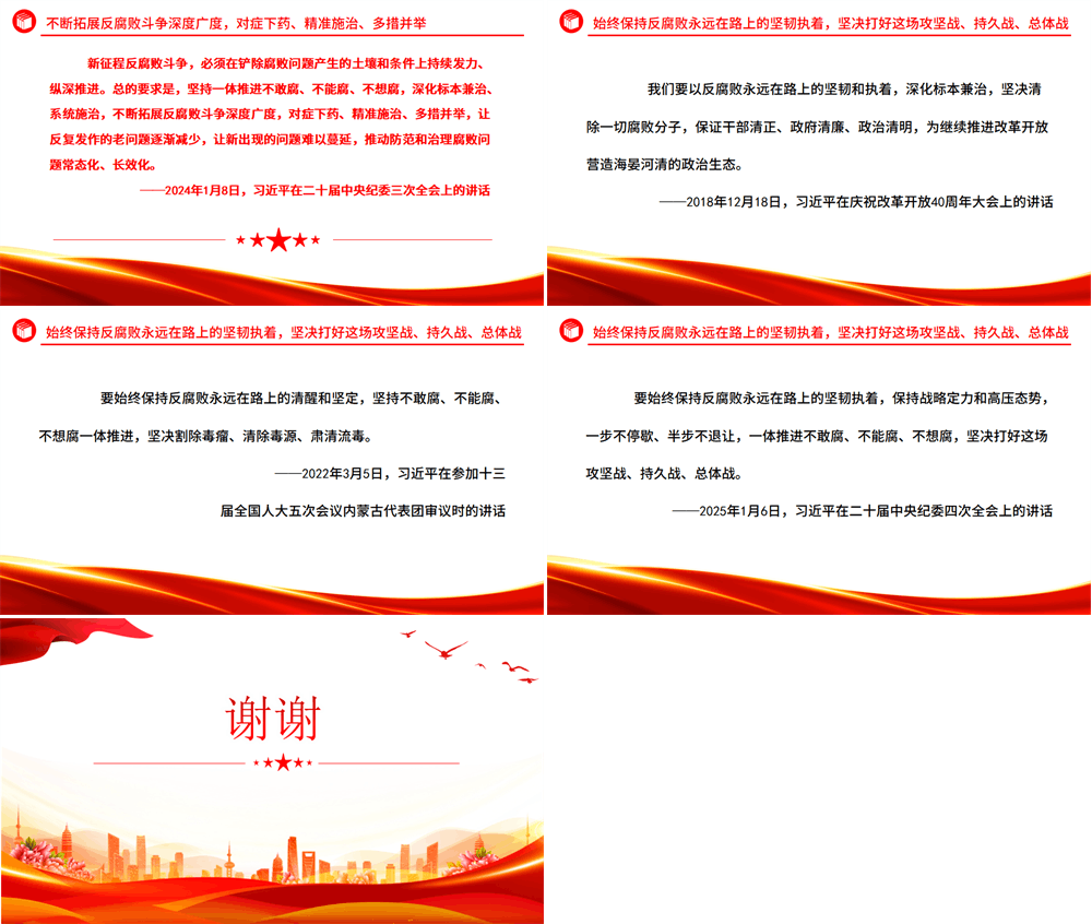 始终保持反腐败永远在路上的坚韧执着总书记重要论述PPT课件 第2张