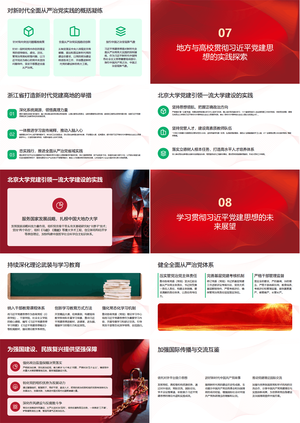 党课PPT 深入学习贯彻习近平党建思想 推进新时代党的建设新的伟大工程 第4张