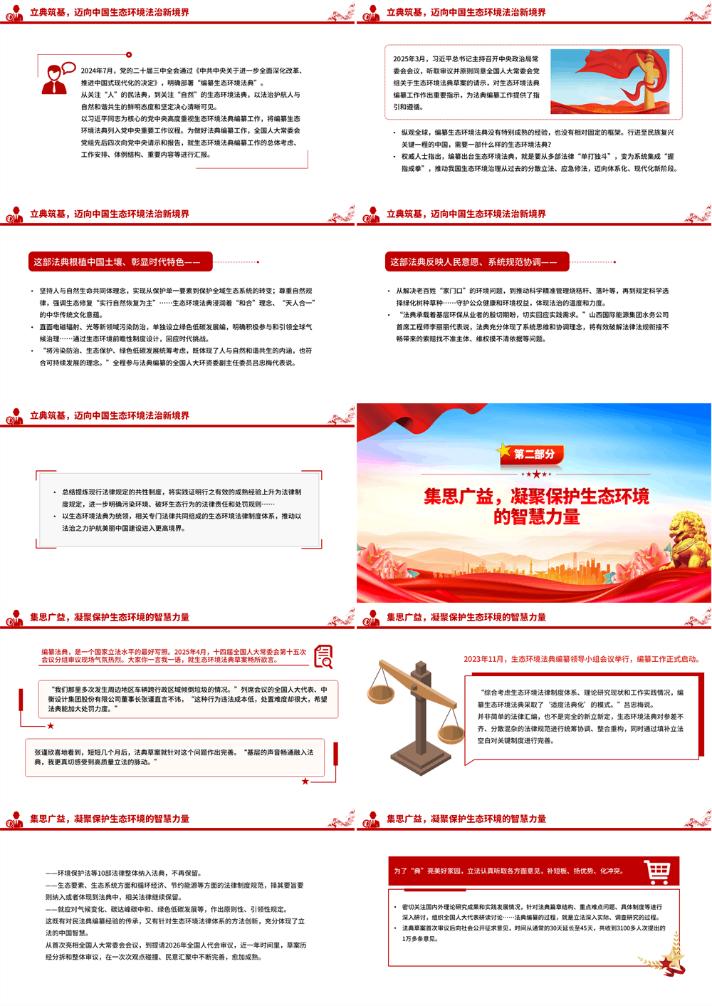 《中华人民共和国生态环境法典》诞生记PPT以法为纲山青水长PPT课件 第2张