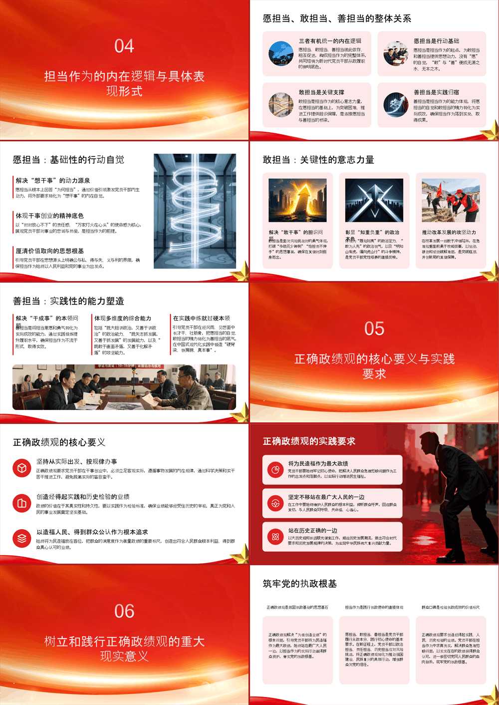 党课PPT 树立和践行正确政绩观 愿做事勇担当善作为 第3张