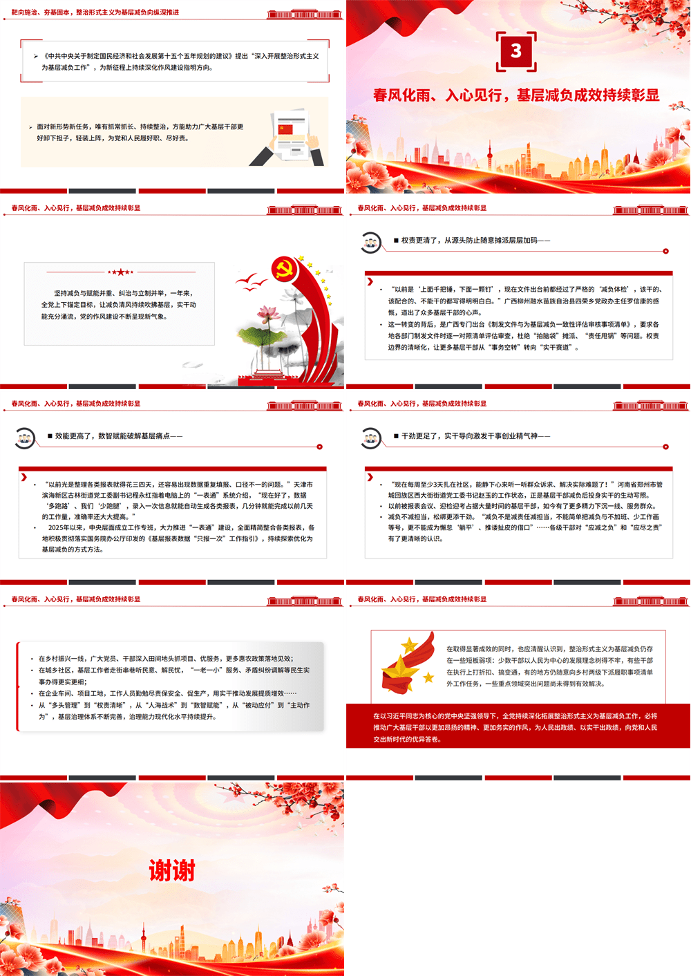 减负增效添干劲实干担当谱新篇2025整治形式主义为基层减负综述PPT课件 第3张