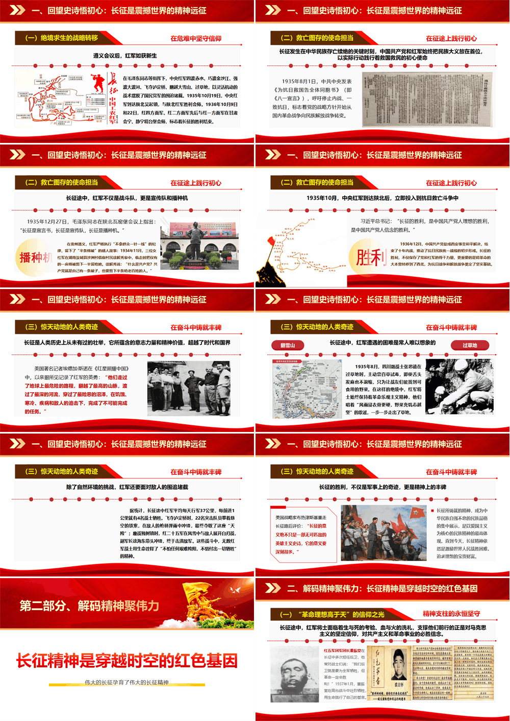 长征精神专题党课PPT 赓续长征精神，走好新时代新征程 第2张
