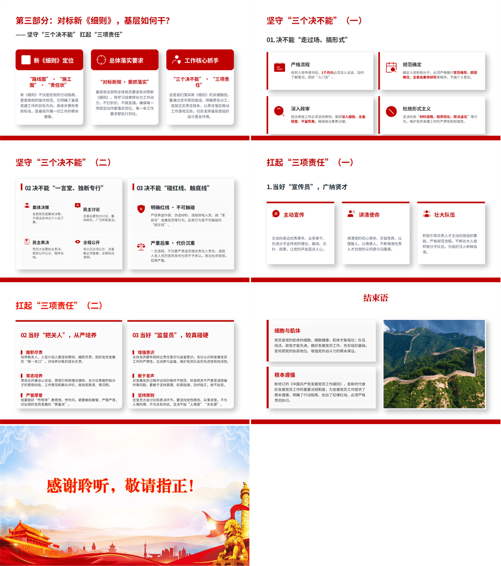 党课PPT 学习贯彻新修订《中国共产党发展党员工作细则》，把好“入口关”锻造新时代先锋队伍 第4张