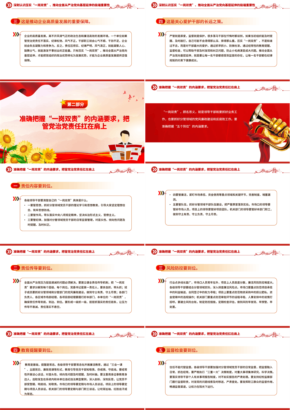 党政风压实“一岗双责”推动全面从严治党向基层延伸PPT课件 第2张