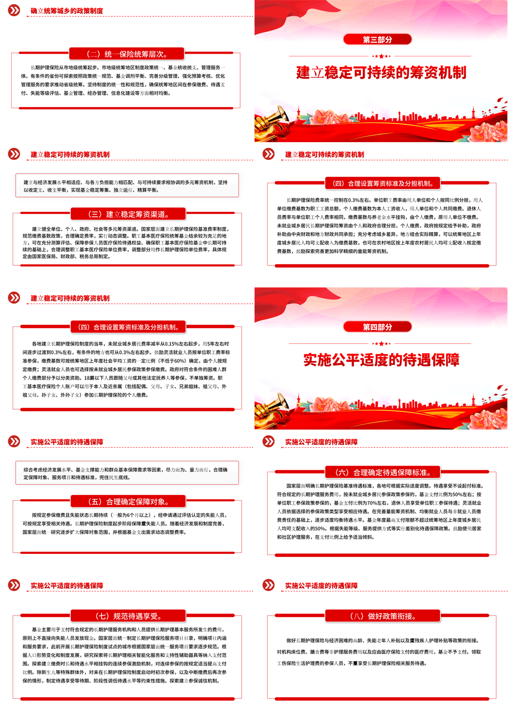 红色大气关于加快建立长期护理保险制度的意见PPT课件 第2张