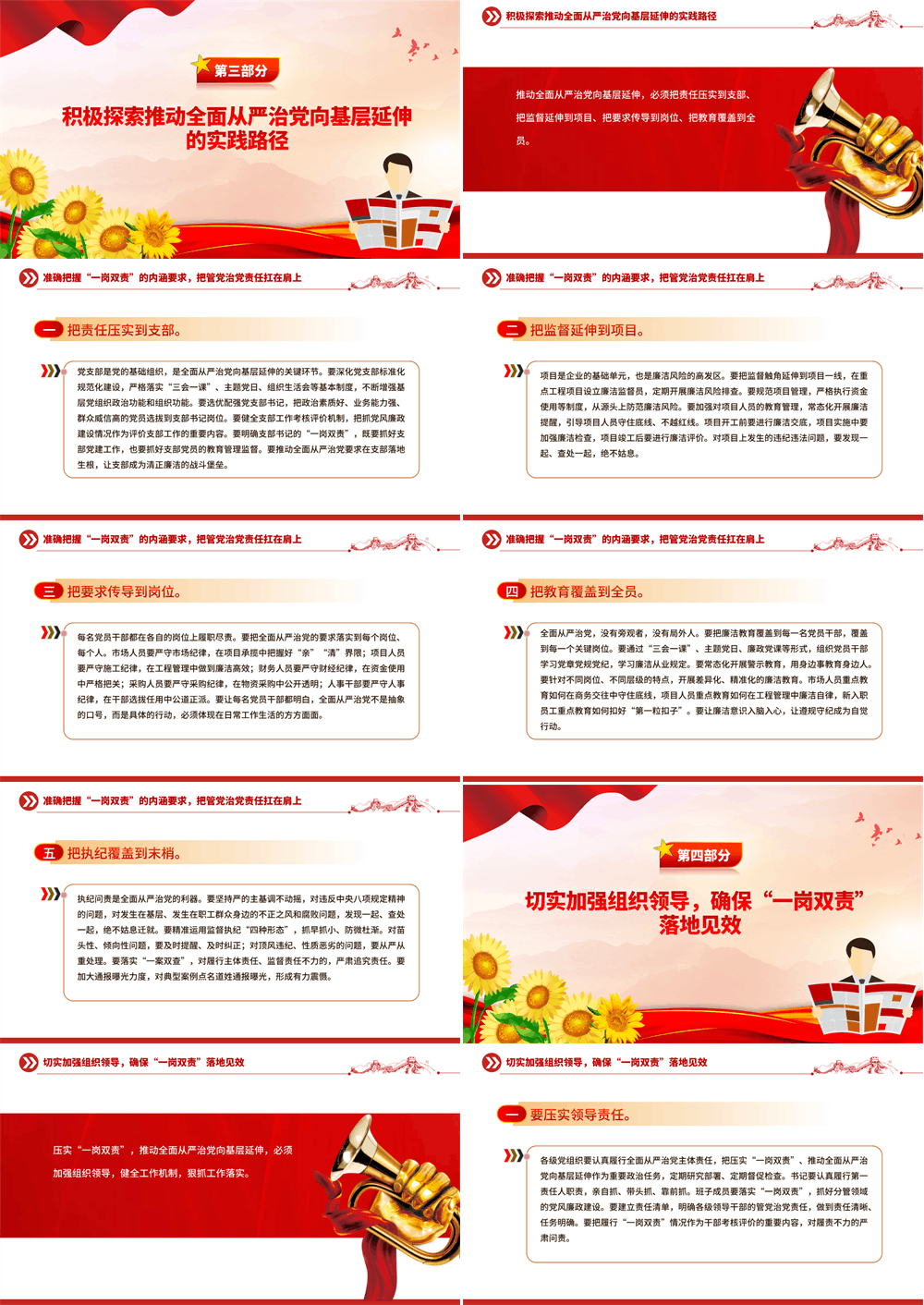 党政风压实“一岗双责”推动全面从严治党向基层延伸PPT课件 第3张