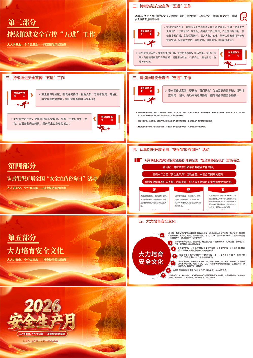 安全生产月排查整治风险隐患安全生产知识教育培训PPT课件下载 第2张