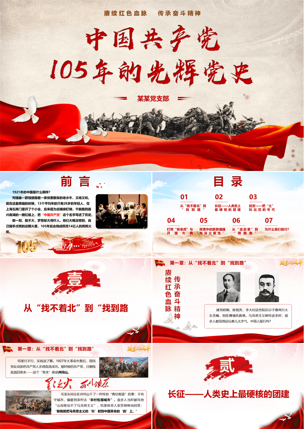 七一党课讲稿 中国共产党105年的光辉党史 第1张