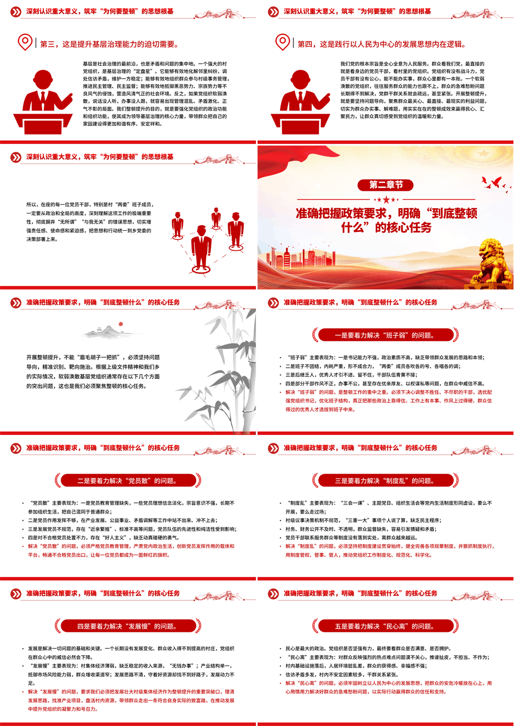 党课PPT 聚焦软弱涣散基层党组织整顿提升，锻造坚强战斗堡垒，引领乡村全面振兴 第2张