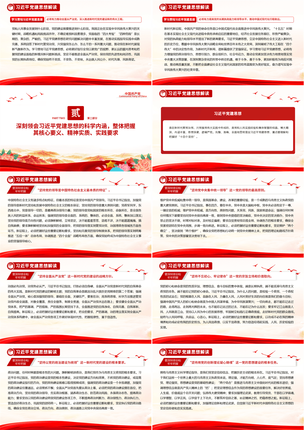 党政风习近平党建思想解读PPT党课课件 第2张