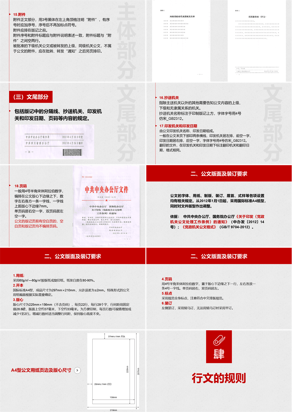 公文写作培训PPT课件 党政机关公文格式国家标准 第6张