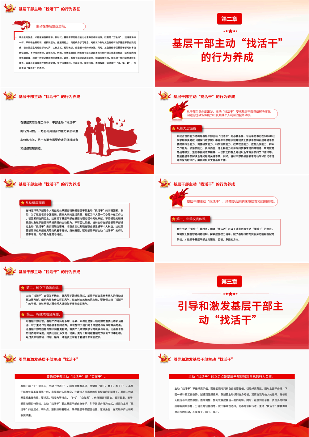 基层干部主动“找活干”的干部画像作为培养机制专题党课PPT 第2张